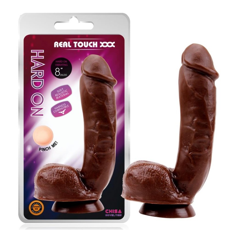 Duże dildo gruby członek przyssawka jądra sex 22cm